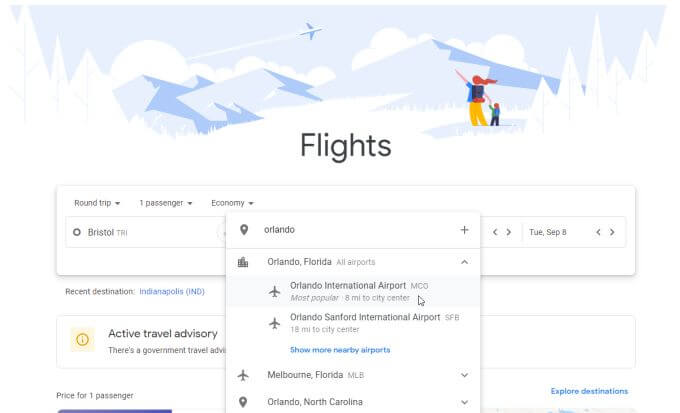 Google Flights Search image 2