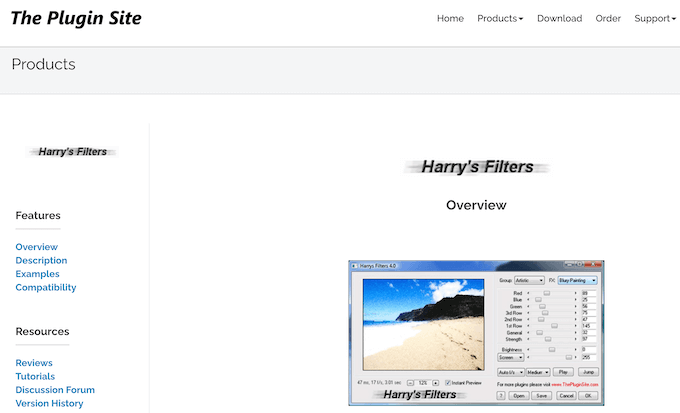 Harry's Filters Via The Plugin Site image