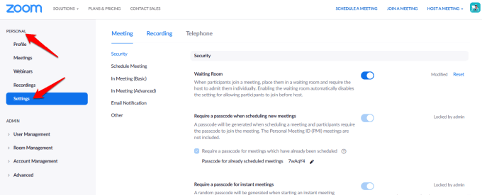 start-zoom-breakout-rooms-personal-settings - Online Tech Tips How To Setup a Zoom Breakout Room image 2 - start-zoom-breakout-rooms-personal-settings