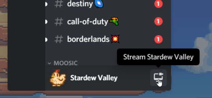 Discord chat overlay in game