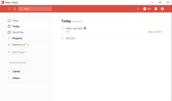 Using The ToDoist Desktop App image