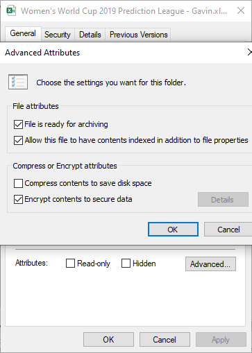Windows Encrypting File System image