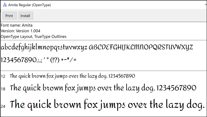 Install Fonts in Windows 10 Using Windows Font Viewer image