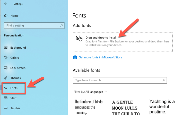 how to download fonts to pc