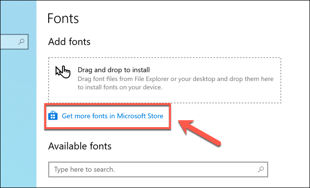 Finding and Installing Fonts from the Microsoft Store image 2