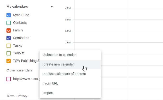 Adding Calendars image