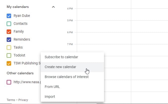 Adding Calendars image