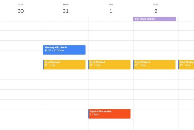 color-coded - Online Tech Tips Useful Tips When Using Google Calendar image