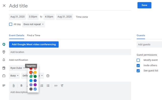 color-coded2 - Online Tech Tips Useful Tips When Using Google Calendar image 2