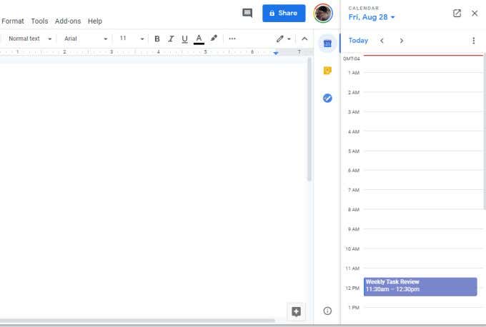 View Your Calendar From Google Docs image