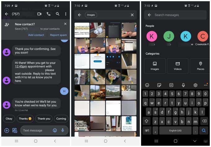 google-messenger-add-photos - Online Tech Tips Searching and Sending Messages on Google Messages image