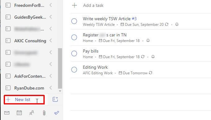 new-list - Online Tech Tips Creating New Lists and Tasks image - new-list