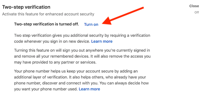 How to Enable or Disable Two-Factor Authentication on Social Networks image 7