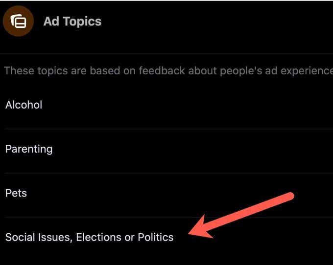 Change Facebook Ad Settings to Reduce Political Ads image 6