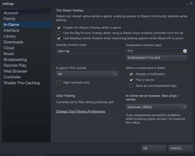 Change Your Steam Settings&nbsp; image