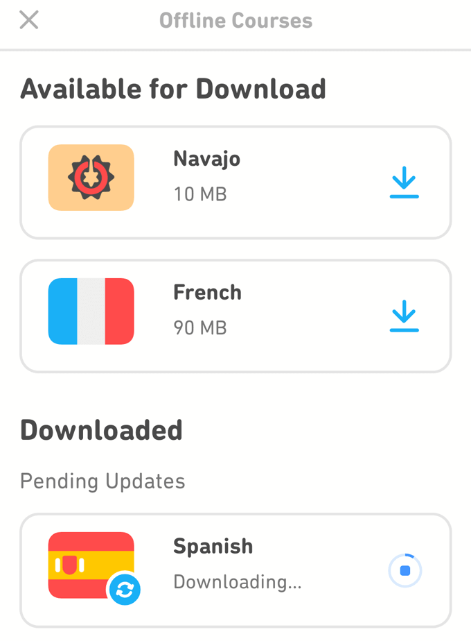 Downloading Duolingo Lessons for Offline Learning image