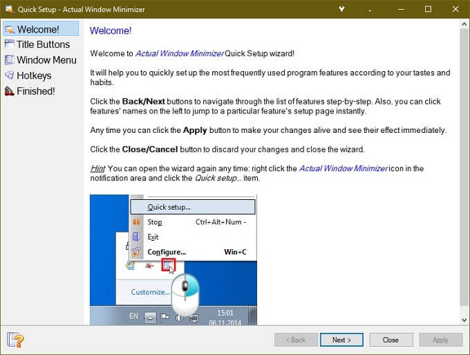 How to Minimize a Windows Program to the System Tray