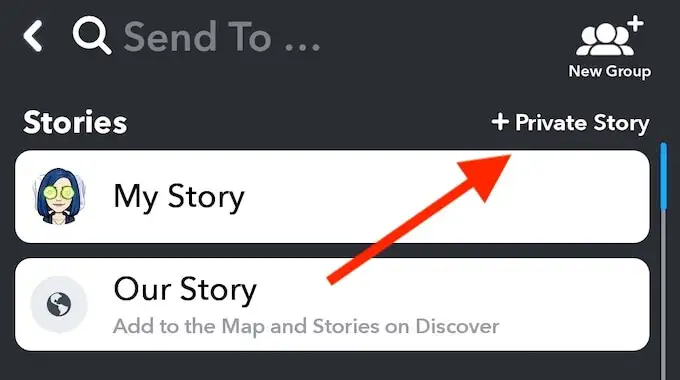 How to Create a Private Snapchat Story image 3