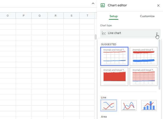 Formatting a Line Graph in Google Sheets image 2