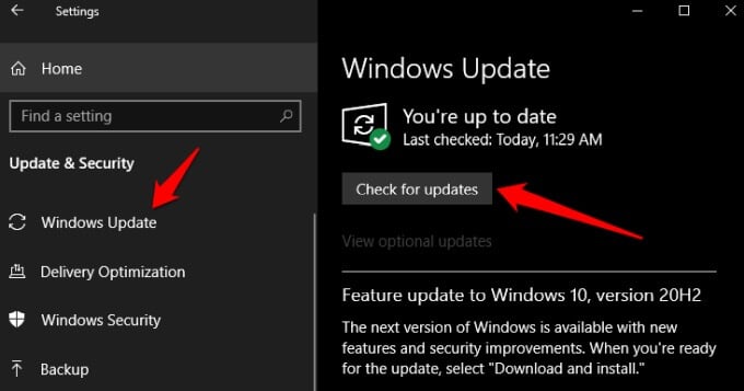 how-to-factory-reset-windows-10-check-for-update - Online Tech Tips How to Factory Reset Windows 10 image 9