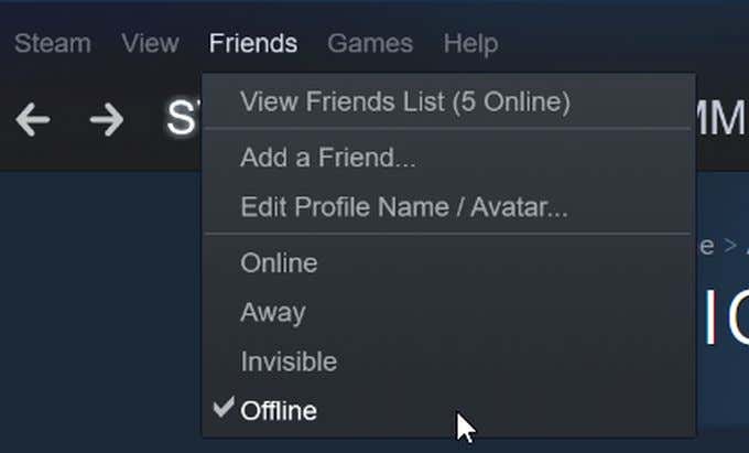 Change Your Status to Offline on Steam image