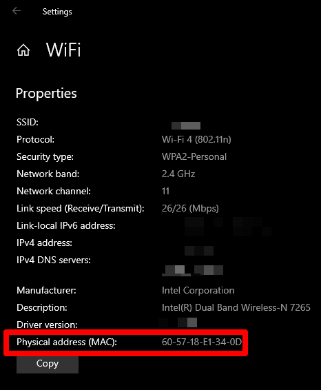what is a mac address for wifi