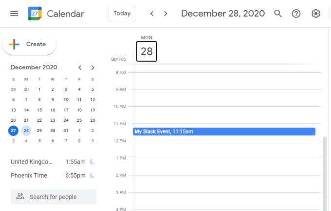 Using the Slack Google Calendar App image 4