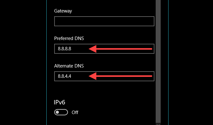 Switch DNS Servers image 3