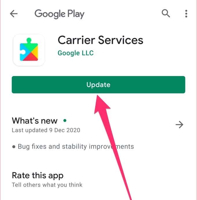 Update Carrier Services App (for Android) image 8