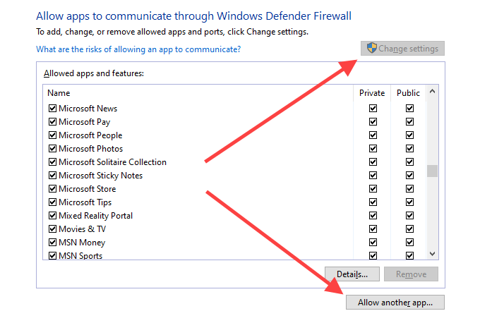 Add to Firewall Exceptions image