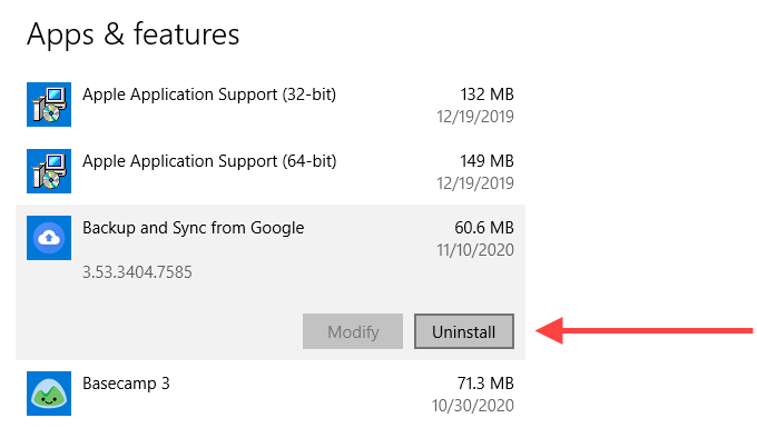 Reinstall Backup and Sync image