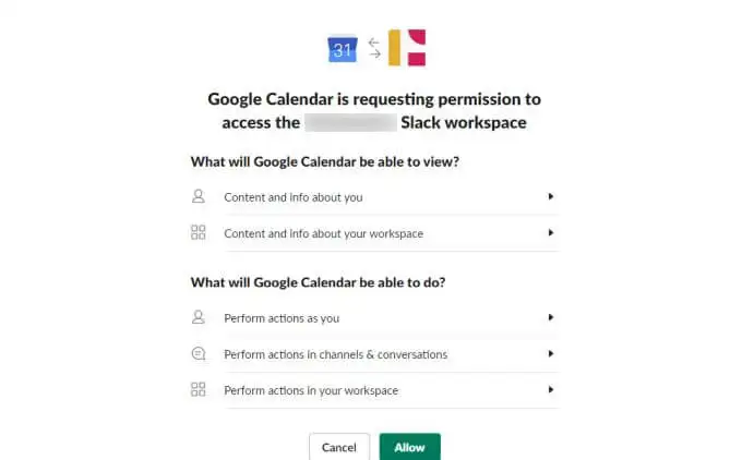 4-allow-slack-permissions - Online Tech Tips Enabling the Slack Calendar Integration image 4 - 4-allow-slack-permissions