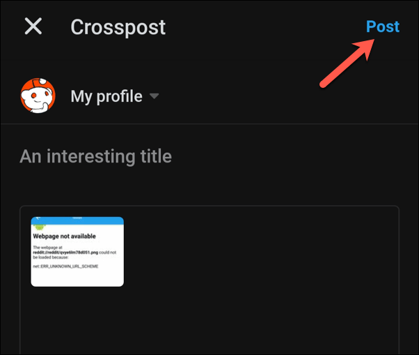 How to Crosspost on Reddit in the Mobile App image 4