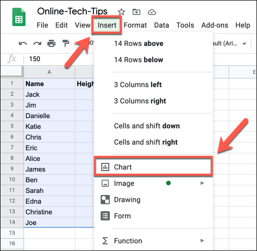 How to Make a Scatter Plot in Google Sheets image 2