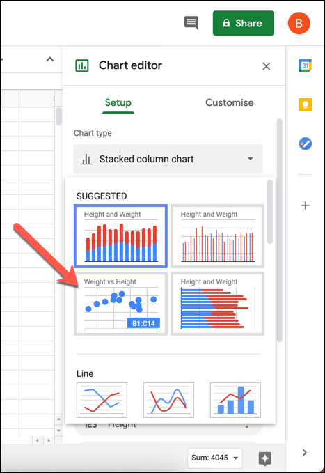How to Make a Scatter Plot in Google Sheets image 3