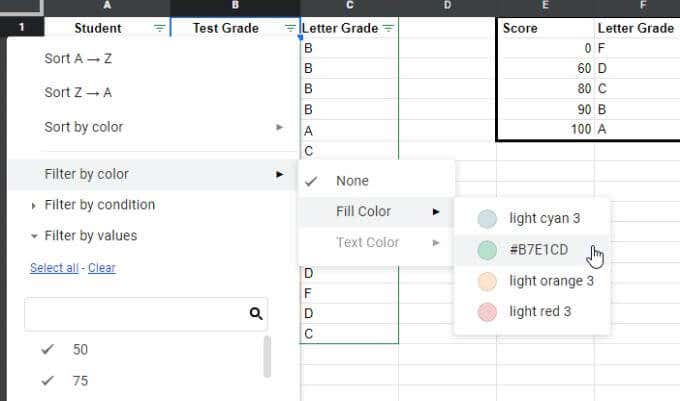 How to Sort or Filter by Color in Google Sheets image 4