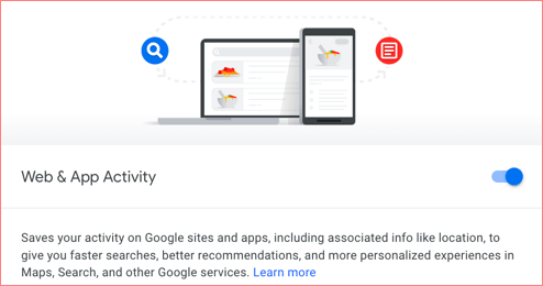 Google web and app activity