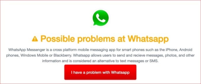 Check WhatsApp’s Server image