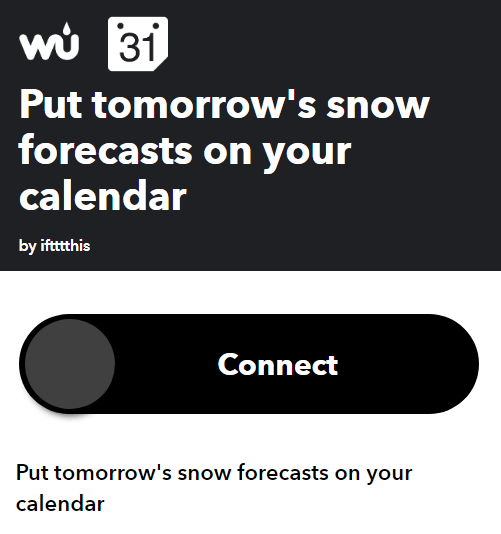 Connect Google Calendar to Weather Underground Using IFTTT image 4
