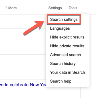 3 PC Google Search Settings Option