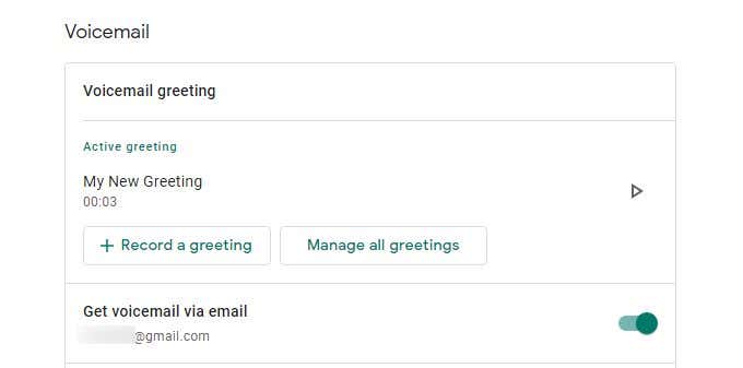 Google Voice Voicemail Settings image 2