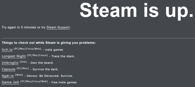 Check if Steam Is Down image