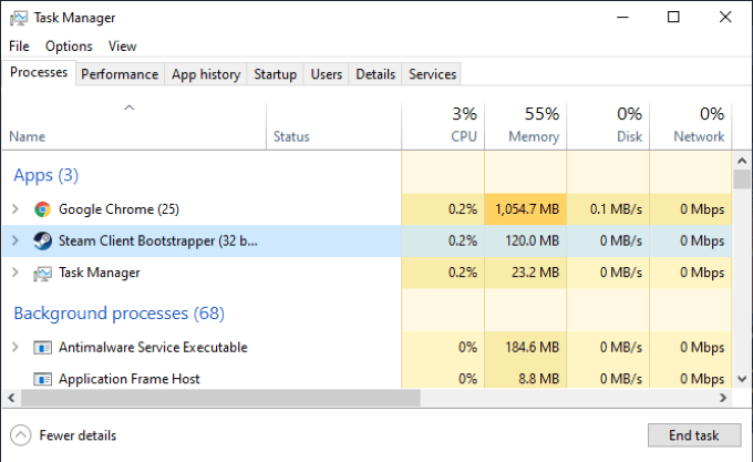 End Steam Through the Task Manager image