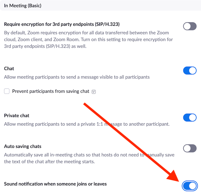 Turn Off Meeting Entry Notifications image