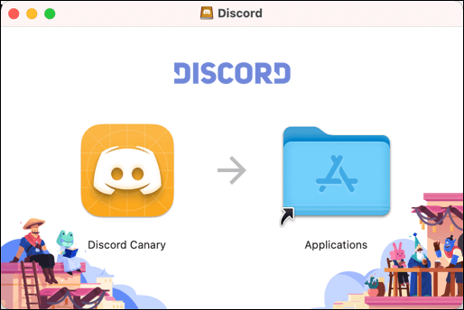 screenshot of discord installation on macOS