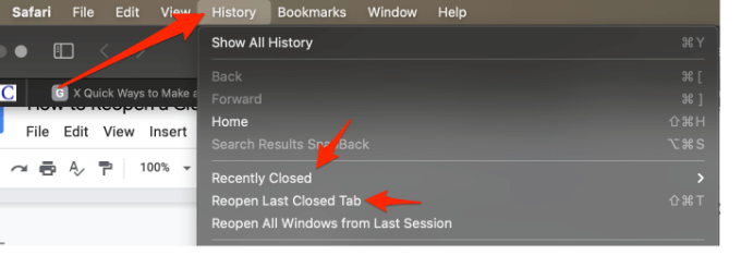 how to reopen a window you accidentally closed