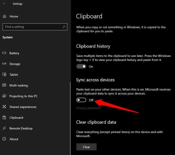 02 how to view and clear clipboard history in windows 10 sync across devices