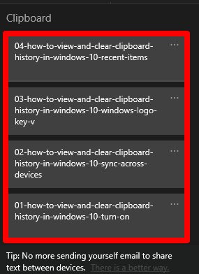 如何在Windows 10中查看和清除剪贴板历史记录?