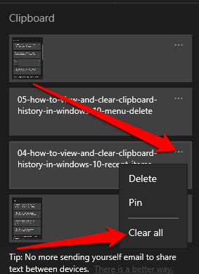 如何在Windows 10中查看和清除剪贴板历史记录?