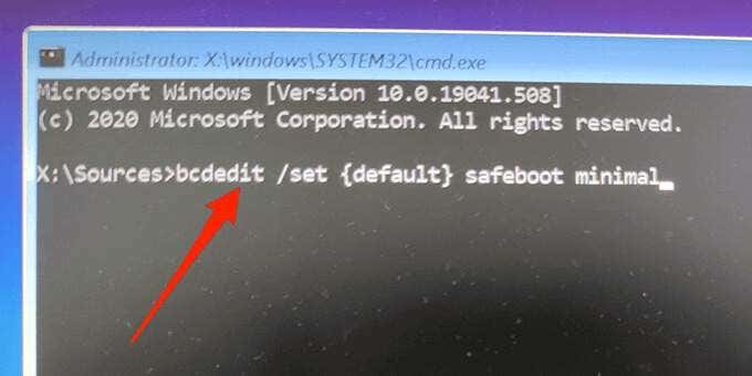 13 safe mode command prompt
